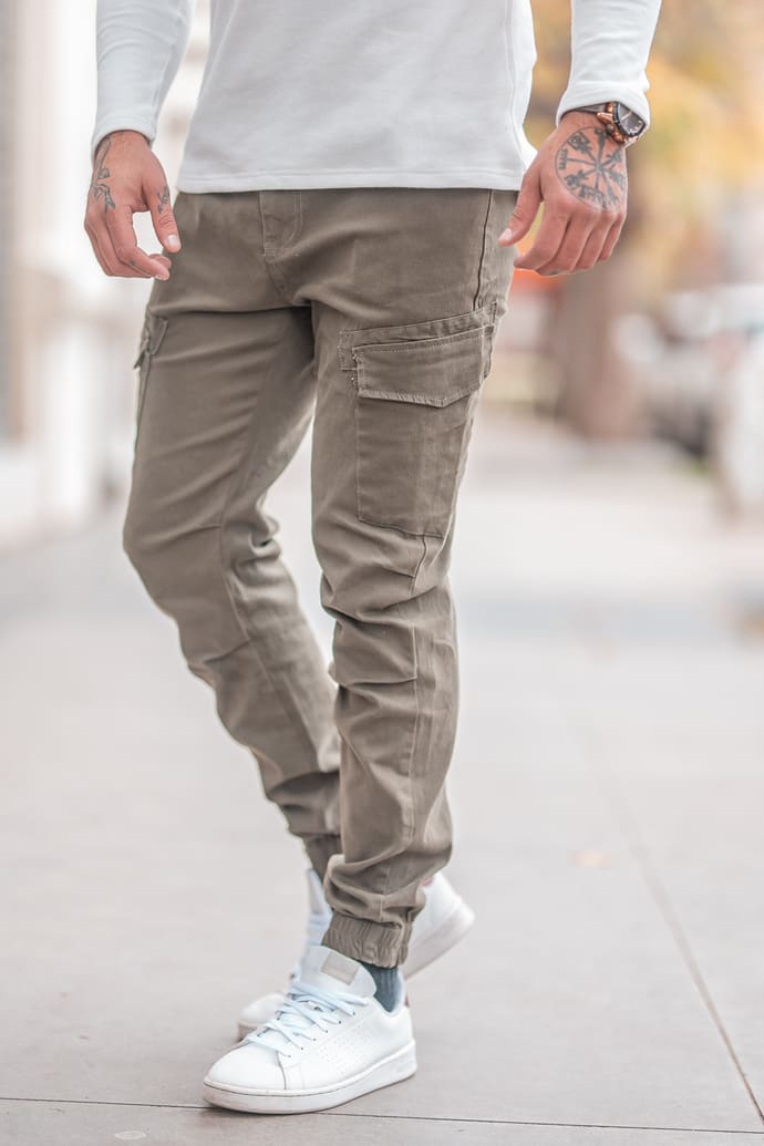 Bershka Pantalon Pantaln Cargo Jogger Hombre Camel Pantalón Cargo